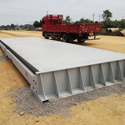 Piste de pesage à l'échelle des camions de capacité 80 tonnes de 16 m de longueur et pont de pesage routier mobile