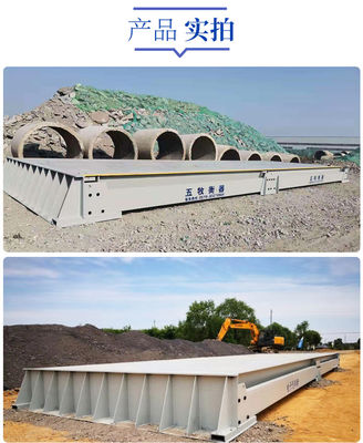 Piste de pesage à l'échelle des camions de capacité 80 tonnes de 16 m de longueur et pont de pesage routier mobile